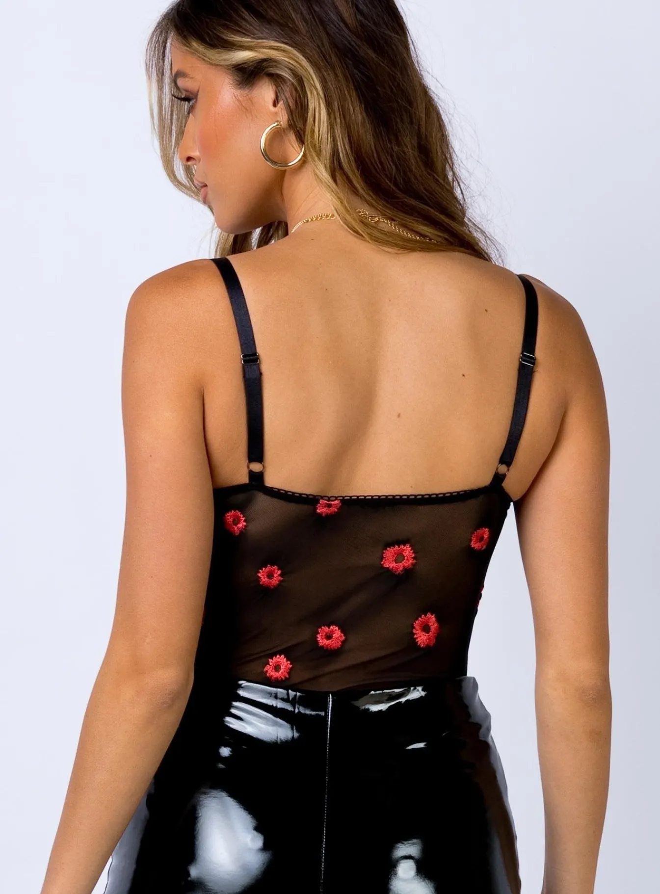 Princess Polly Madsen Mesh Bodysuit Black Cheap