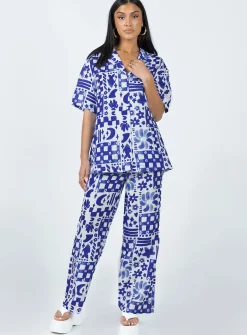 Princess Polly Maggie Set  Blue Sale