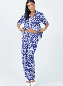 Princess Polly Maggie Set  Blue Sale