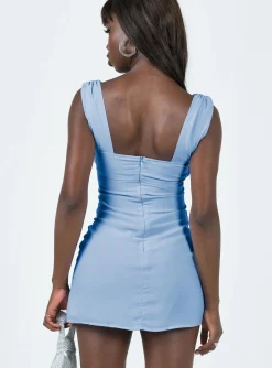Princess Polly Mahalia Mini Dress  Blue Cheap