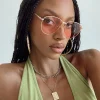 Princess Polly Mai Aviator Sunglasses Dark  Pink Hot