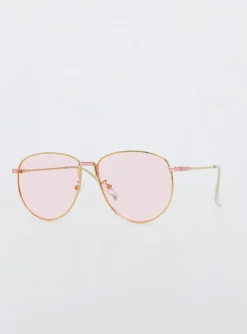Princess Polly Mai Aviator Sunglasses Dark  Pink Hot