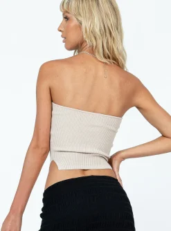 Princess Polly Mai Top  Beige Hot