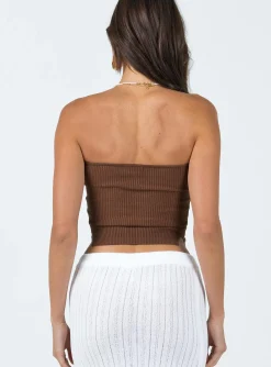 Princess Polly Mai Top  Brown Fashion