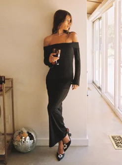 Princess Polly Maida Maxi Dress  Black Best Sale