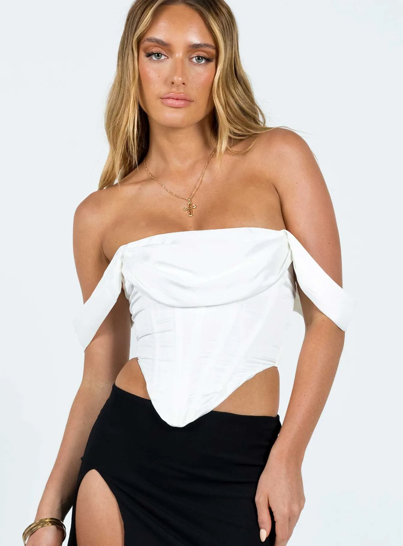 Princess Polly Maila Corset Top White Shop