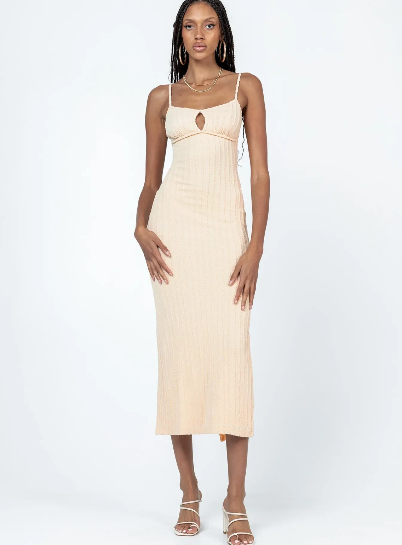 Princess Polly Maila Midi Dress Beige Best
