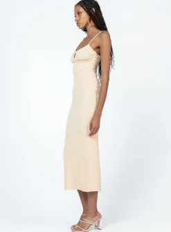 Princess Polly Maila Midi Dress Beige Best