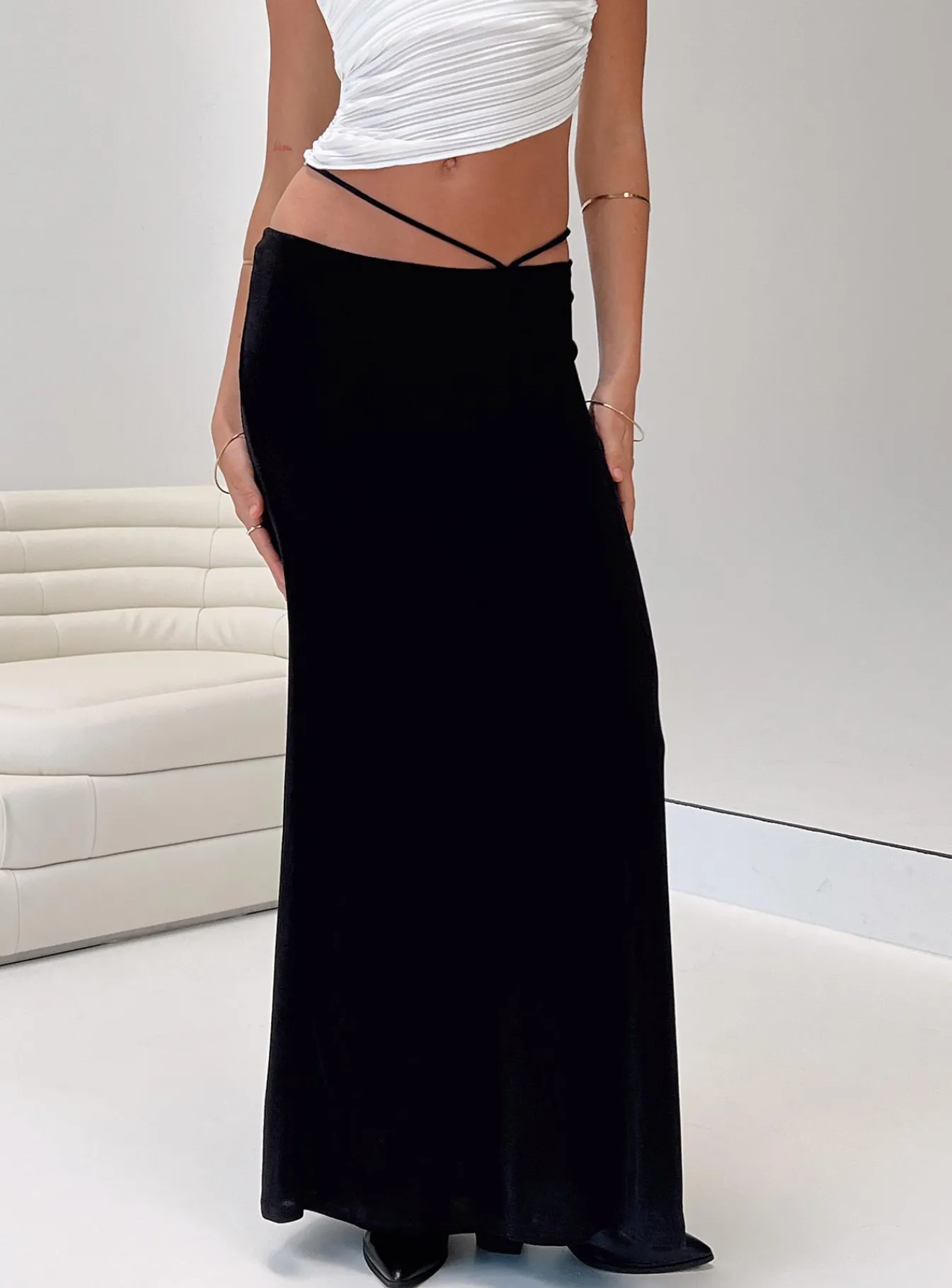 Princess Polly Maisie Maxi Skirt Black Fashion