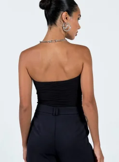 Princess Polly Makena Strapless Bodysuit  Black Discount