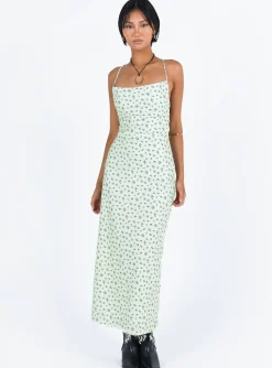 Princess Polly Malabar Maxi Dress  Mint / Floral Sale