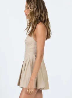 Princess Polly Malcom Romper  Beige Outlet