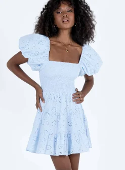 Princess Polly Malek Mini Dress Blue Sale