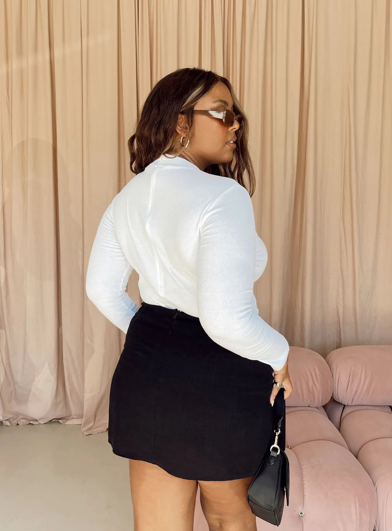 Princess Polly Maleny Long Sleeve Bodysuitcurve White Sale