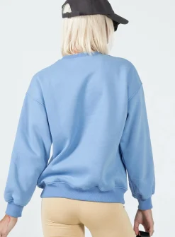Princess Polly Malibu Athletics Sweatshirt Blue Flash Sale