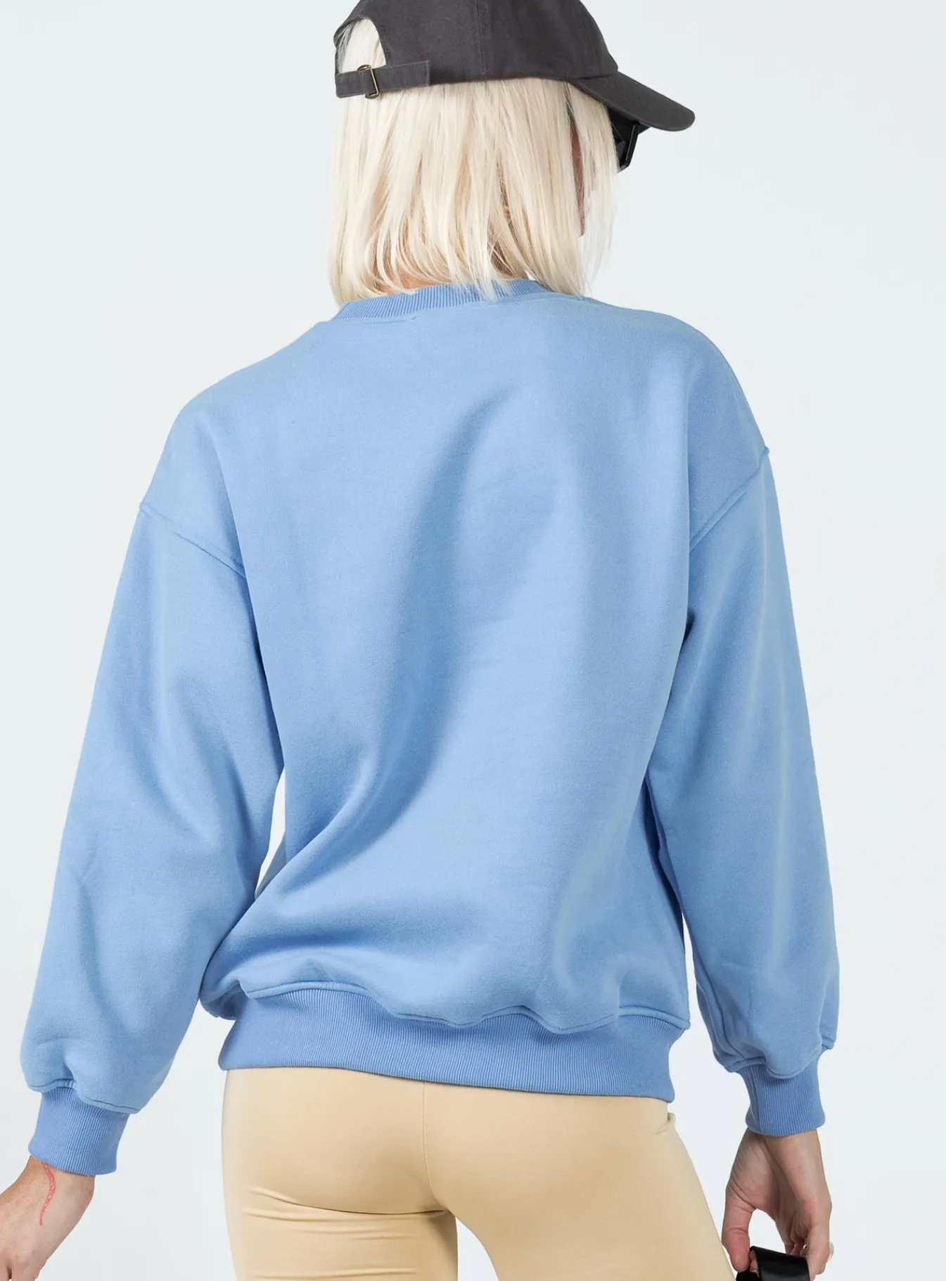 Princess Polly Malibu Athletics Sweatshirt Blue Flash Sale