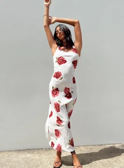 Princess Polly Malina Maxi Dress  Red Multi Clearance