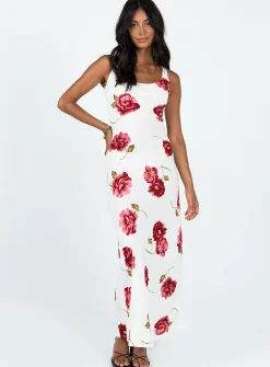 Princess Polly Malina Maxi Dress  Red Multi Clearance