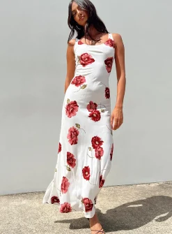 Princess Polly Malina Maxi Dress  Red Multi Clearance
