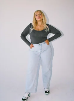 Princess Polly Mallard Bodysuitcurve Grey Fashion