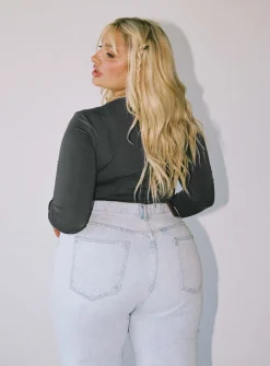 Princess Polly Mallard Bodysuitcurve Grey Fashion