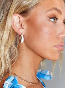 Princess Polly Mallow Earrings  White Shop