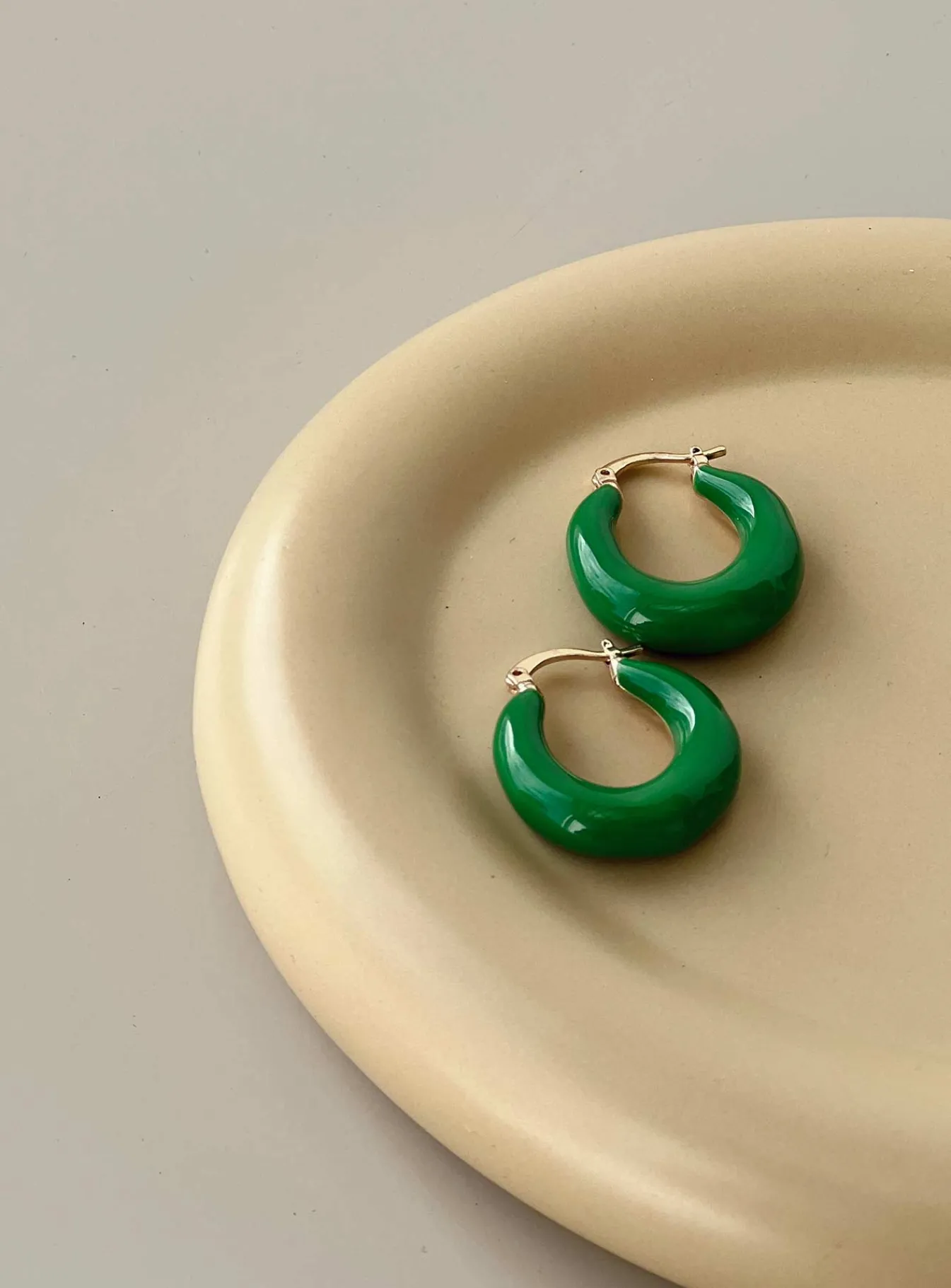Princess Polly Mallow Earrings Green Hot