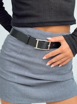 Princess Polly Maluma Belt  Black / Silver New