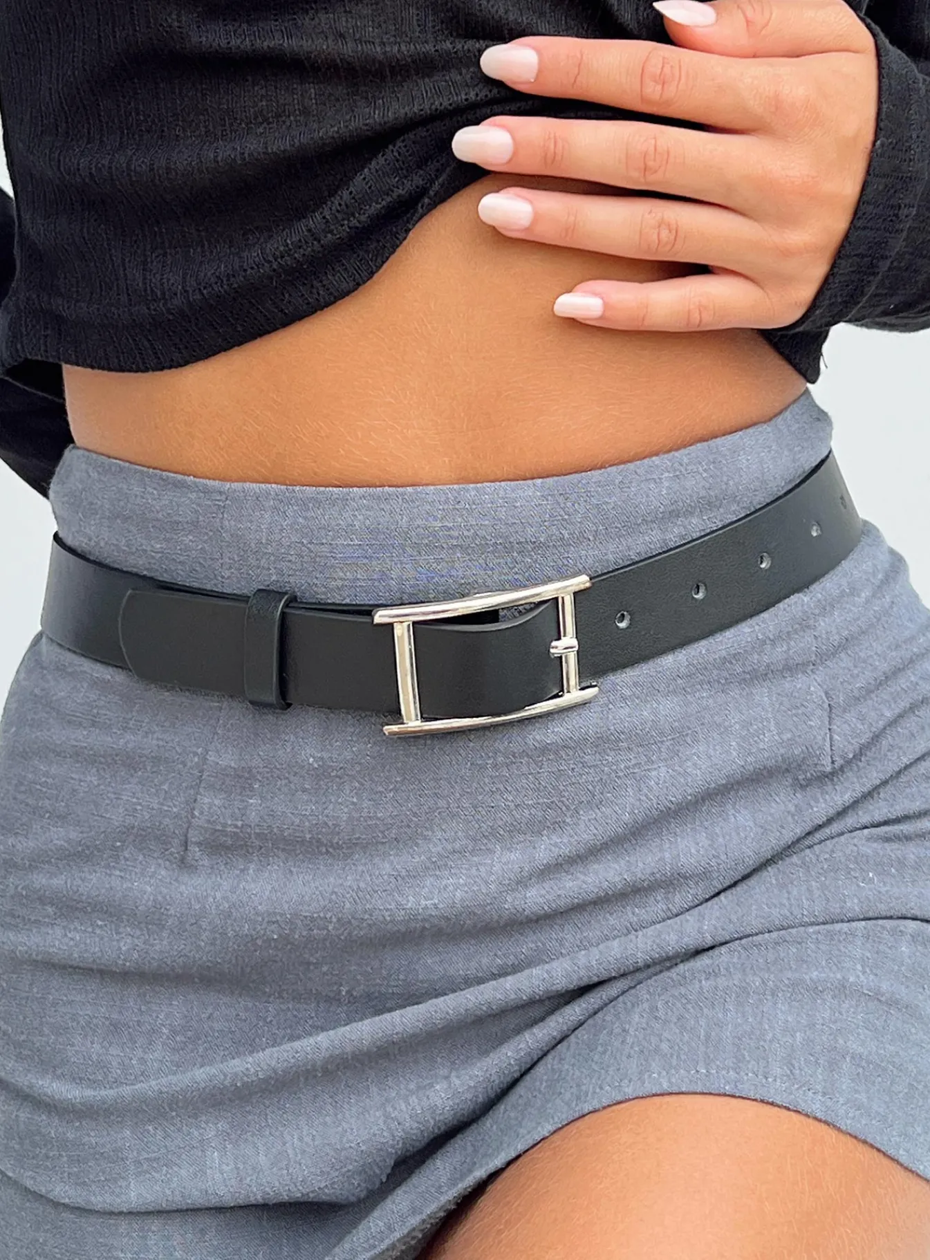 Princess Polly Maluma Belt Black / Silver New