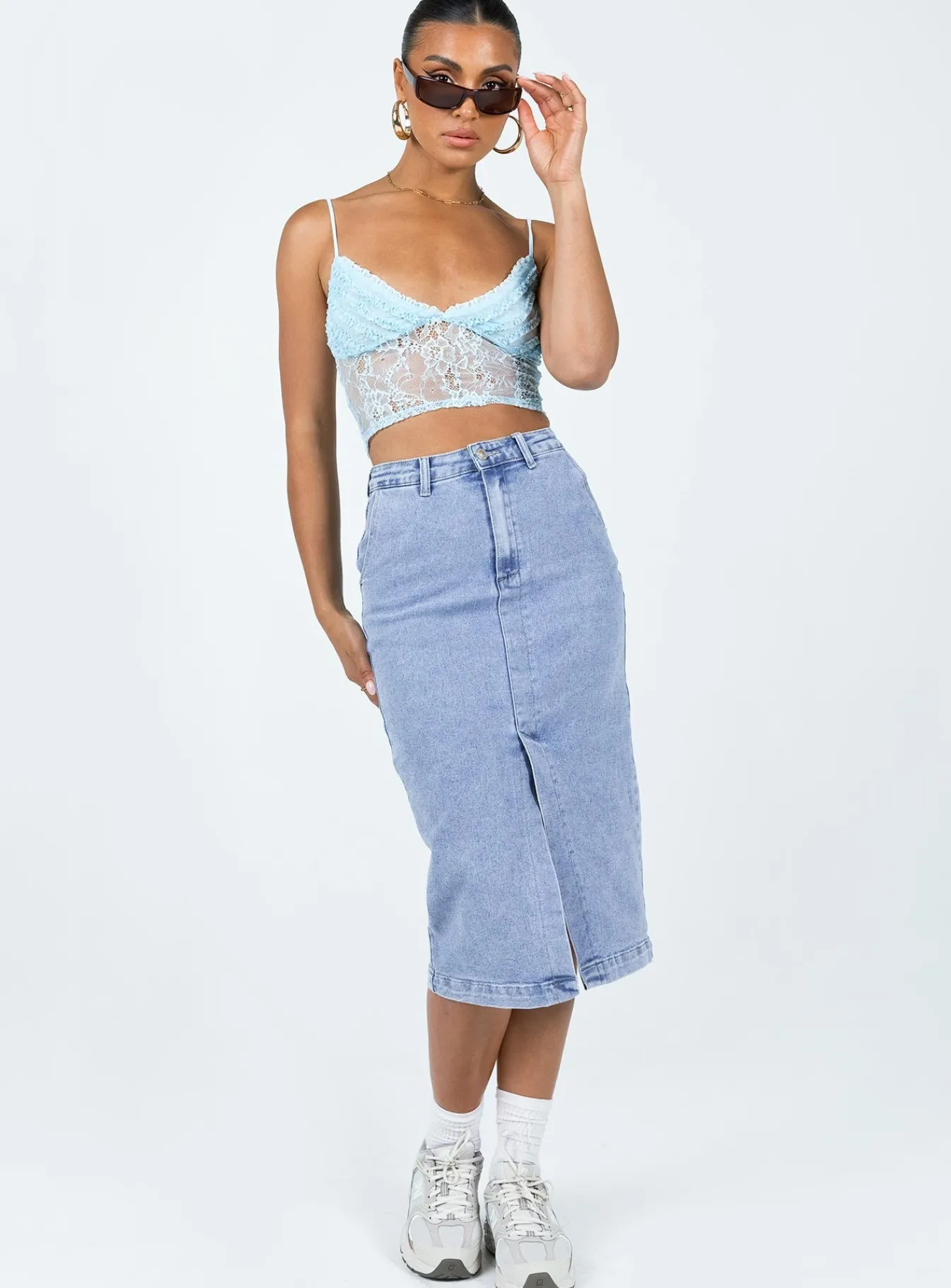 Princess Polly Marcella Top Blue Cheap