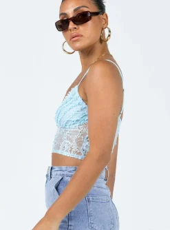 Princess Polly Marcella Top Blue Cheap