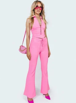 Princess Polly Marcia Vest Top  Pink Discount
