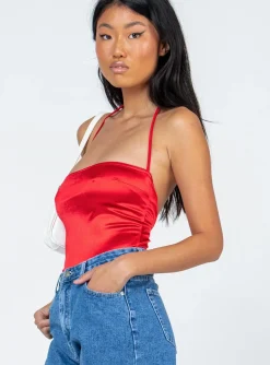 Princess Polly Marcus Bodysuit  Red Sale