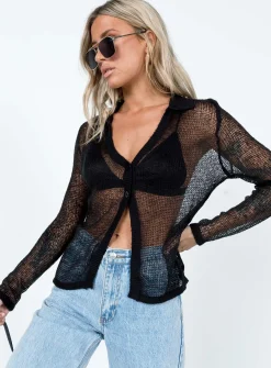 Princess Polly Mariam Shirt  Black Store