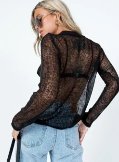 Princess Polly Mariam Shirt  Black Store