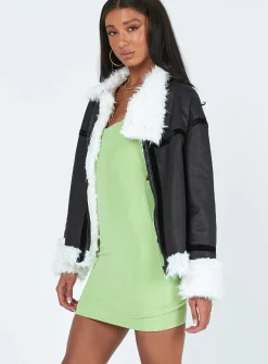 Princess Polly Mariana Pu Jacket  Black Hot