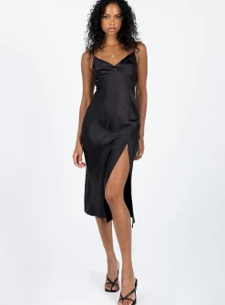Princess Polly Marilyn Midi Dress  Black Discount