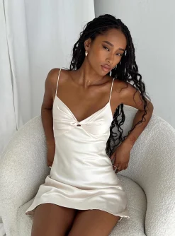 Princess Polly Marilyn Mini Dress Champagne Flash Sale
