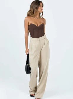 Princess Polly Marishka Bodysuit Brown Hot