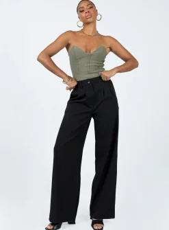 Princess Polly Marishka Bodysuit  Khaki Cheap