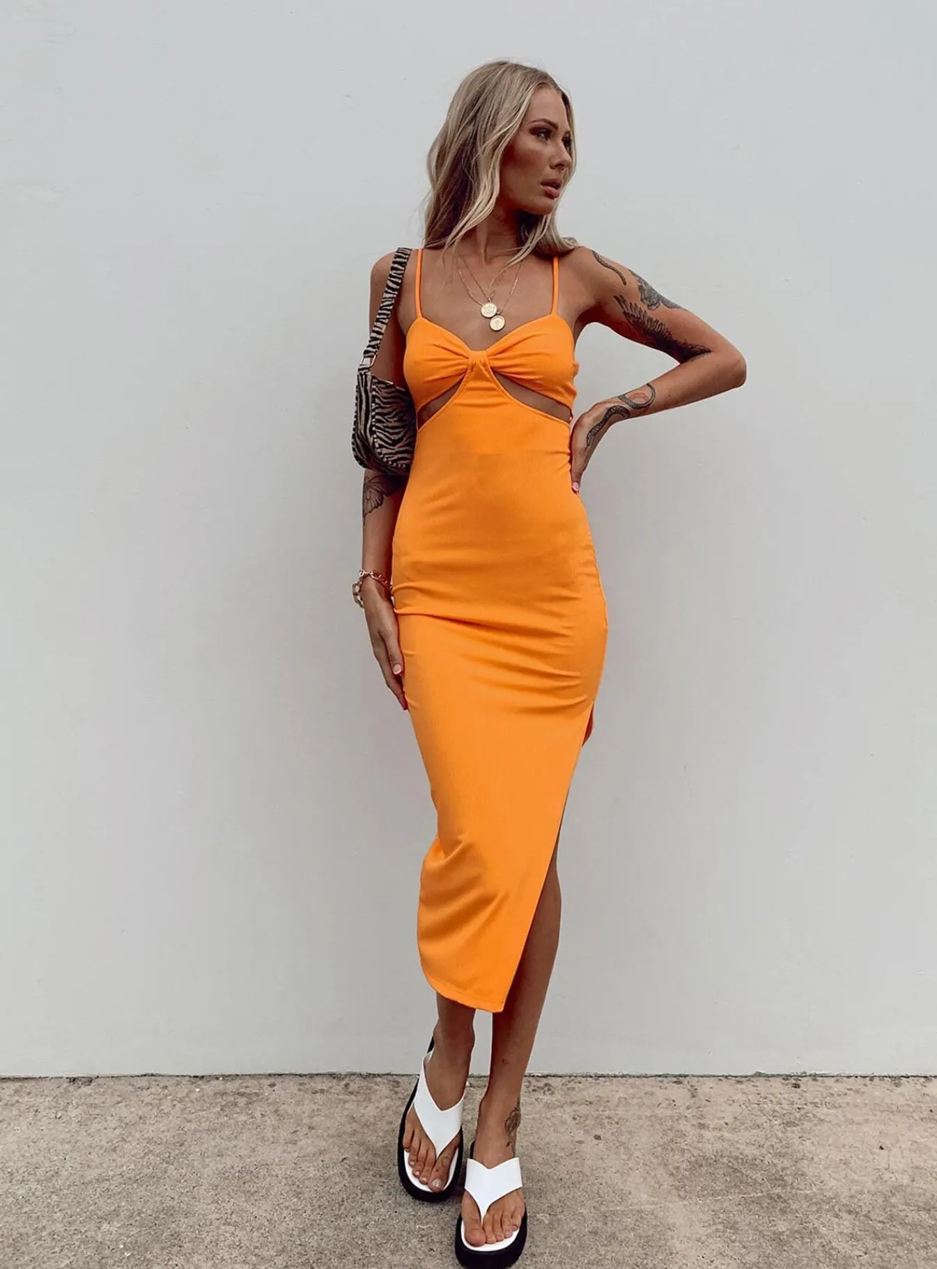 Princess Polly Marissa Midi Dress Orange Cheap