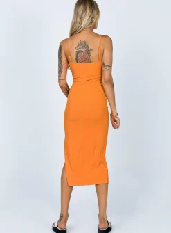 Princess Polly Marissa Midi Dress Orange Cheap