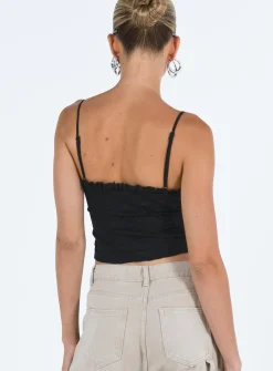 Princess Polly Marloe Top  Black Hot