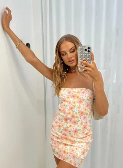 Princess Polly Marlow Mini Dress  Multi Floral Flash Sale