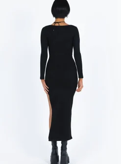 Princess Polly Marple Cut Out Maxi Dress  Black New