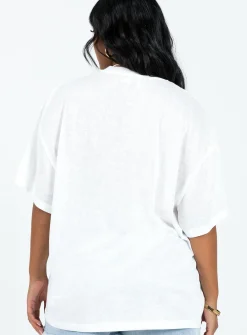 Princess Polly Martini Oversized Tee  White Shop
