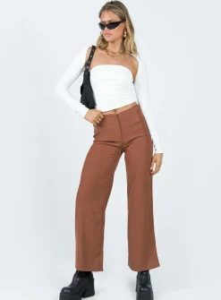 Princess Polly Masefield Pants  Brown Fashion
