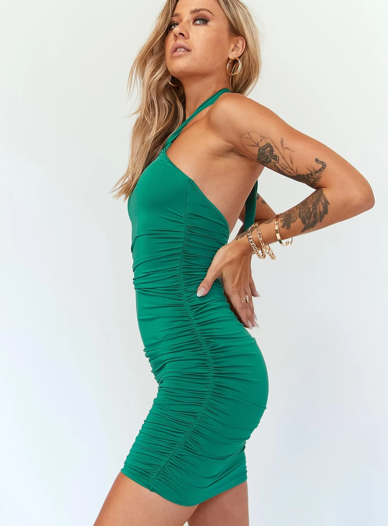 Princess Polly Masen Mini Dress Forest Green Online