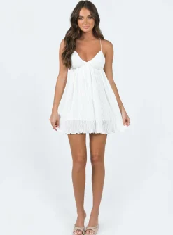 Princess Polly Matea Mini Dress  White New