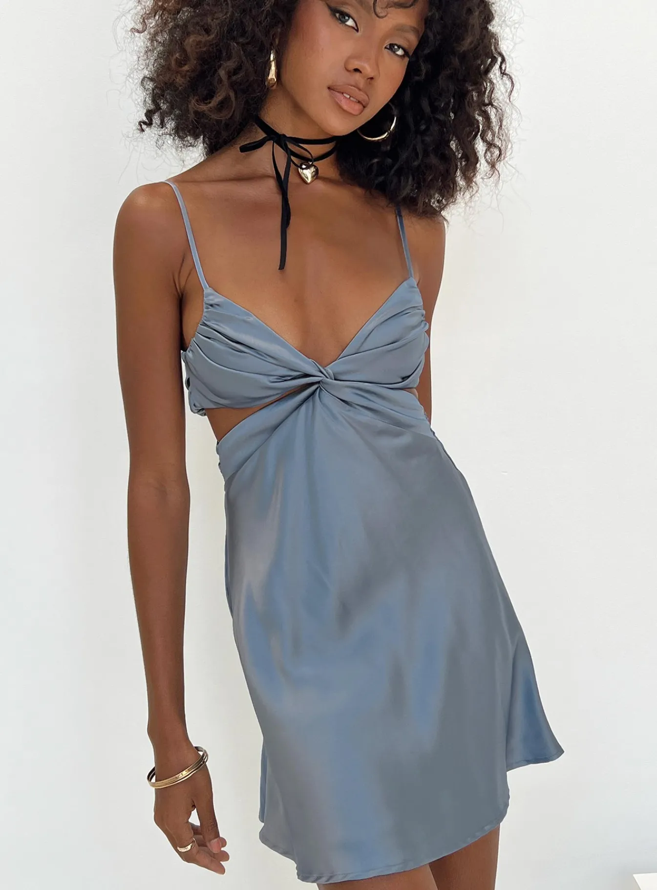 Princess Polly Mathers Mini Dress Blue Outlet